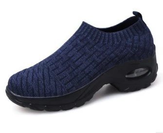 Navy blue 937 JIANBUDAN/дышащие легкие женские кроссовки; Новинка года; пляжная обувь с трикотажной сеткой; Повседневная Удобная обувь для фитнеса; Размеры 35-42 - Цвет: Navy blue 937