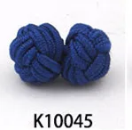 K10045 10 пар/партия, Новые запонки Шелковый узелок, высококлассные мужские классические двойная веревка с шаровым узлом, запонки ручной работы, шелковые узлы, запонки - Окраска металла: K10045