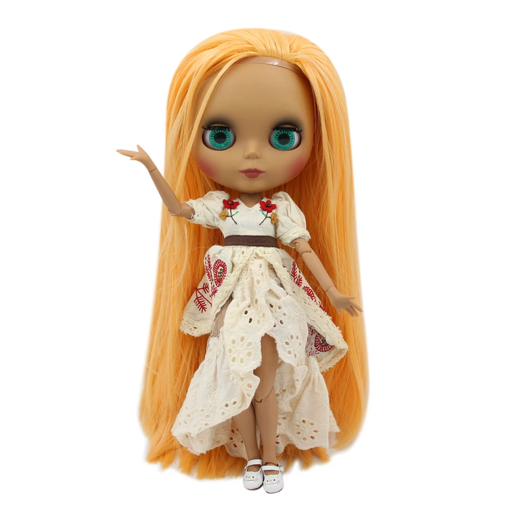 Кукла Blyth от ICY DBS с черным матовым лицом и желтыми волосами Нет. BL0559 | Игрушки хобби
