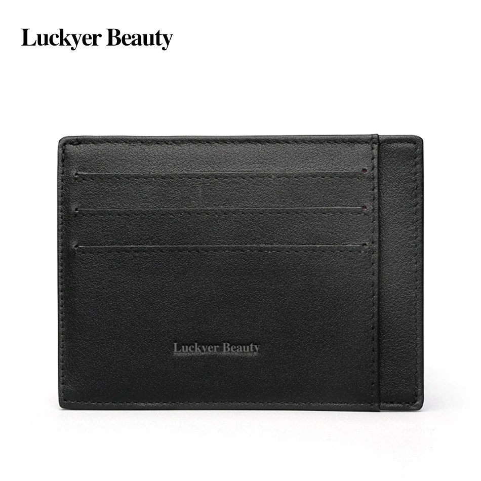 LUCKYER BEAUTY 2019 новый дизайн тонкий держатель для карт высокое качество натуральная