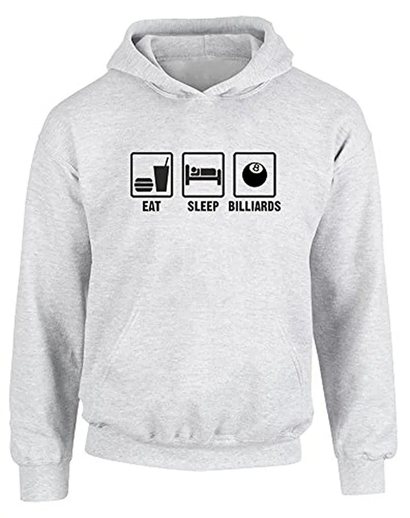 Diy печати Настраиваемых Eat Sleep Бильярд цвет-1 Унисекс Толстовка XS | Мужская одежда