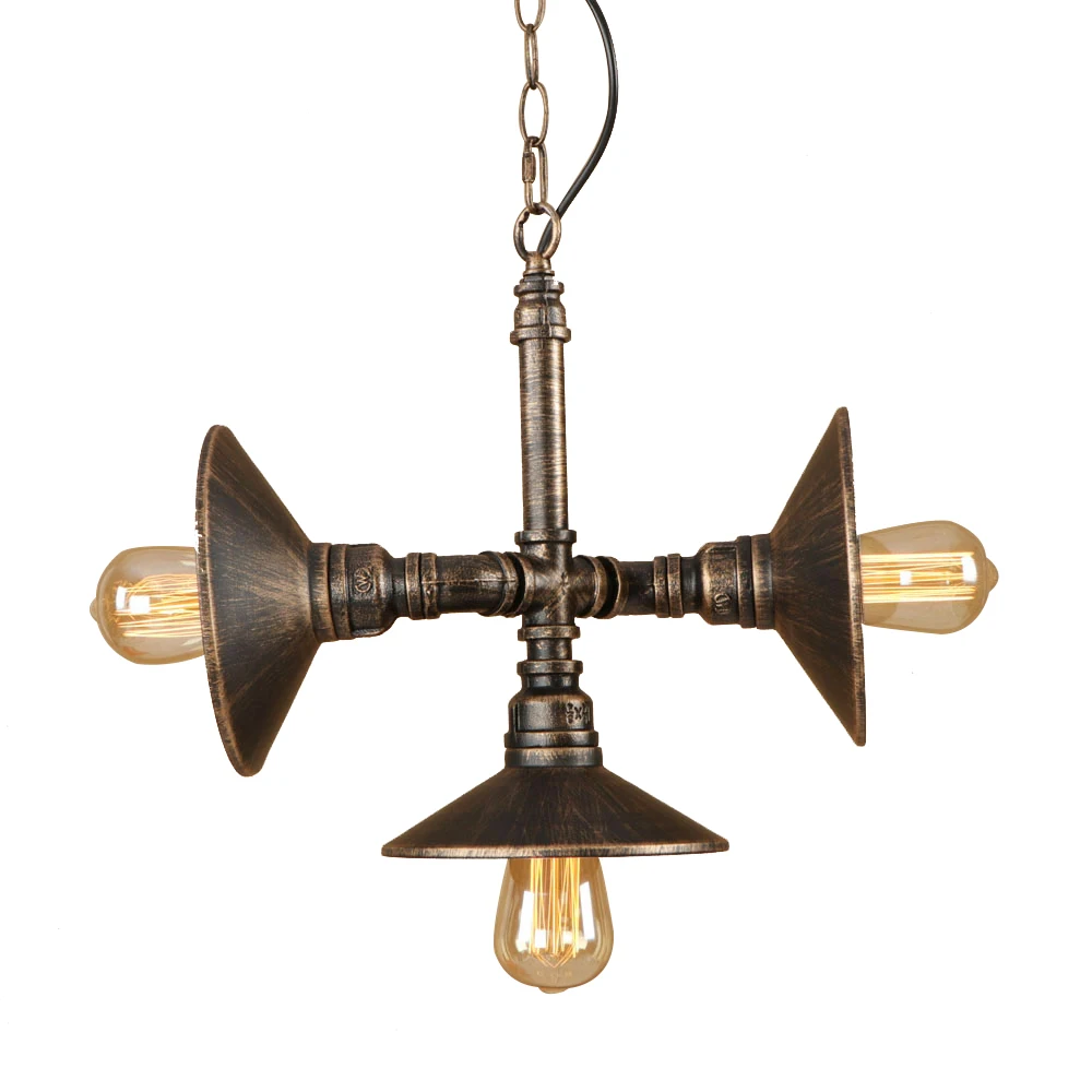 Винтажный подвесной светильник lron светодиодный с 3 лампами E27 110V 220V для кухонных