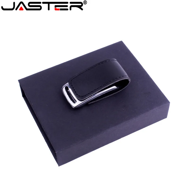 Кожаный USB флеш накопитель JASTER 4 ГБ 8 16 32 64 2 0 с подарочной картонной коробкой