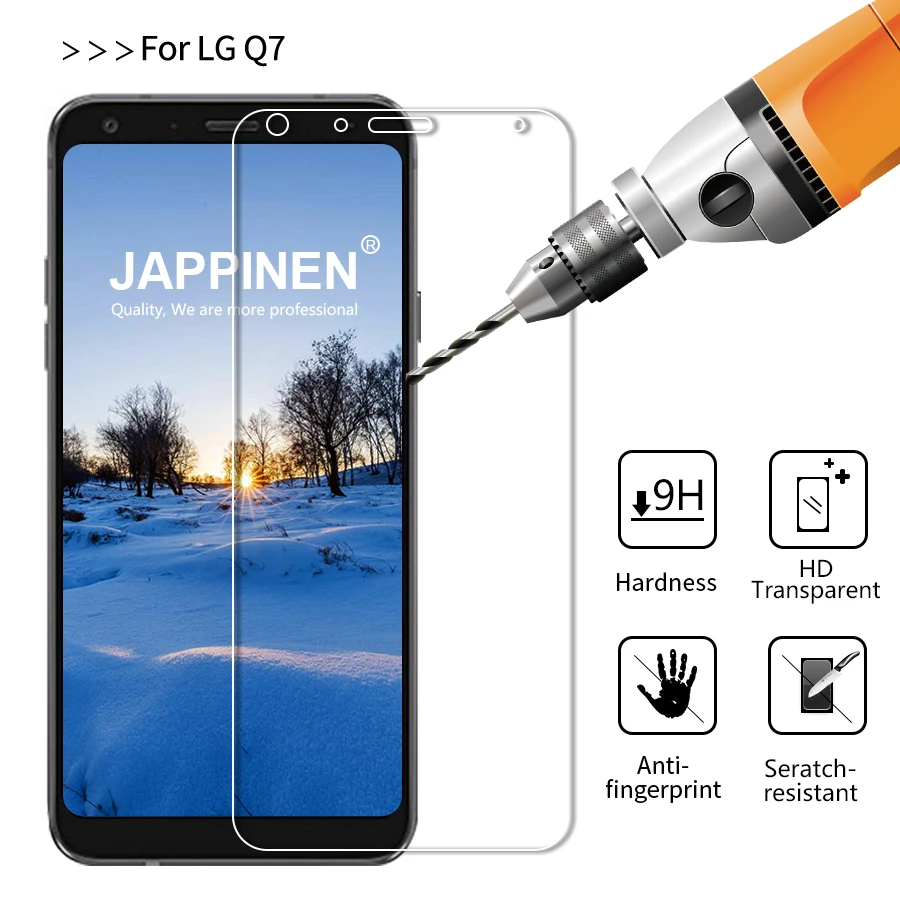 Японское закаленное стекло для LG Q7 Защитная пленка 2.5D 9H протектор экрана