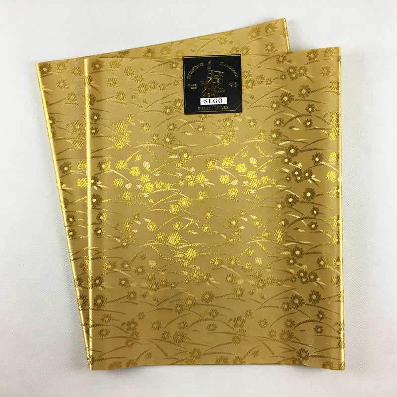 gold brown gele нигерийский Sego головной галстук африканская повязка ткань 043new дизайн ASO OKE ipele много цветов - Цвет: gold brown