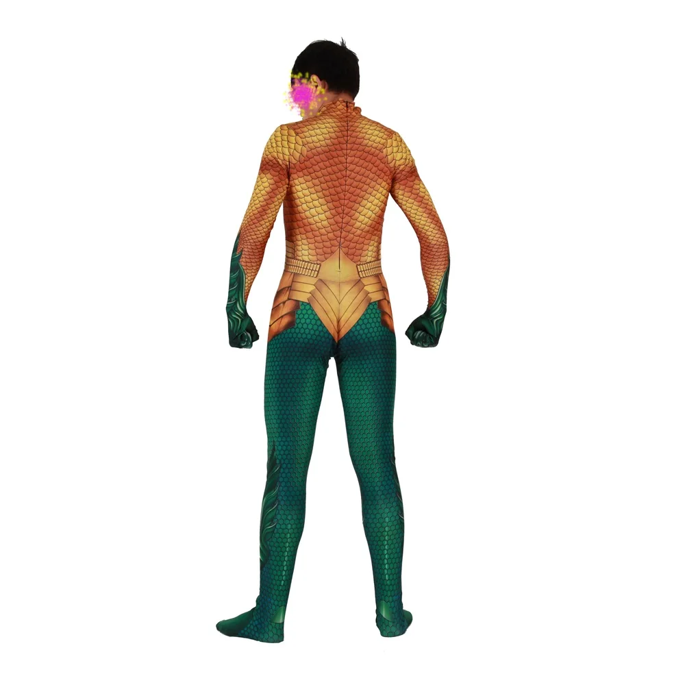 Новый костюм для косплея Aquaman супергероя Артура Карри Orin Zentai комбинезон