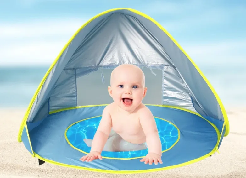 저렴한 아이를 위한 휴대용 아기 유아 UV 태양 보호 바닷가 수영장 그늘 천막, 쉼터