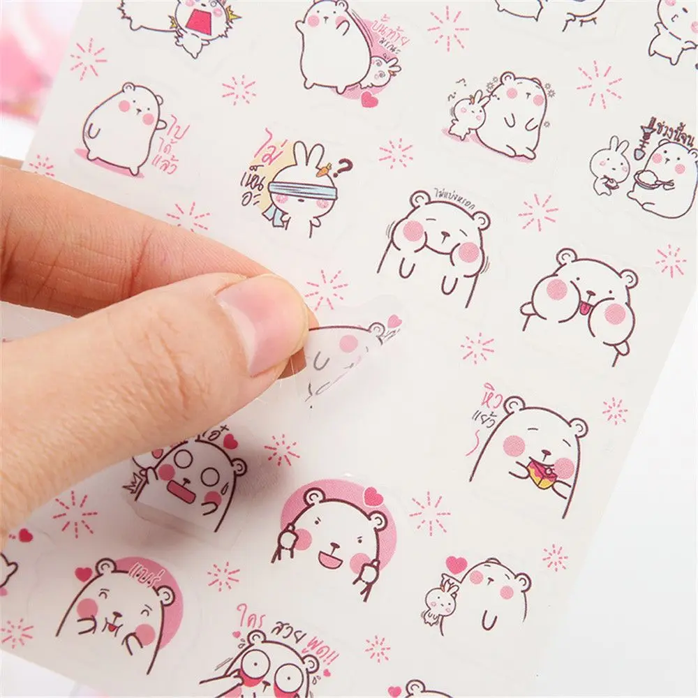 6 шт./компл. Kawaii мультфильм милый медведь в любви наклейки Канцтовары DIY