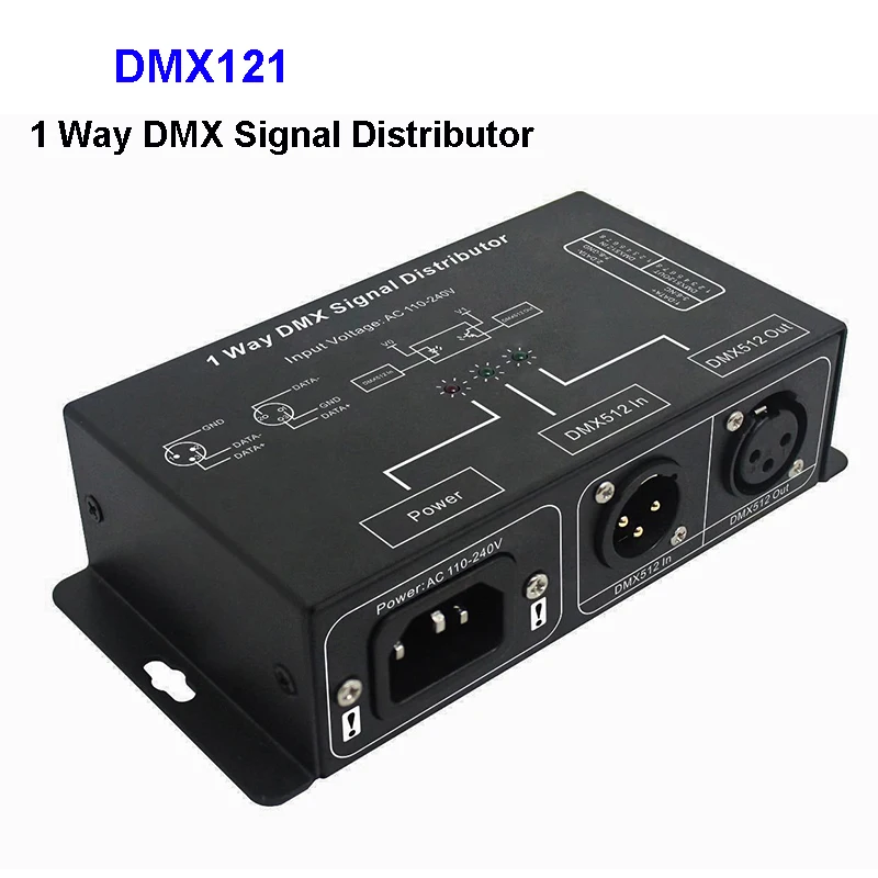 DMX121 DMX512 светодиодный усилитель разветвитель 1CH 1 выходной порт распределитель