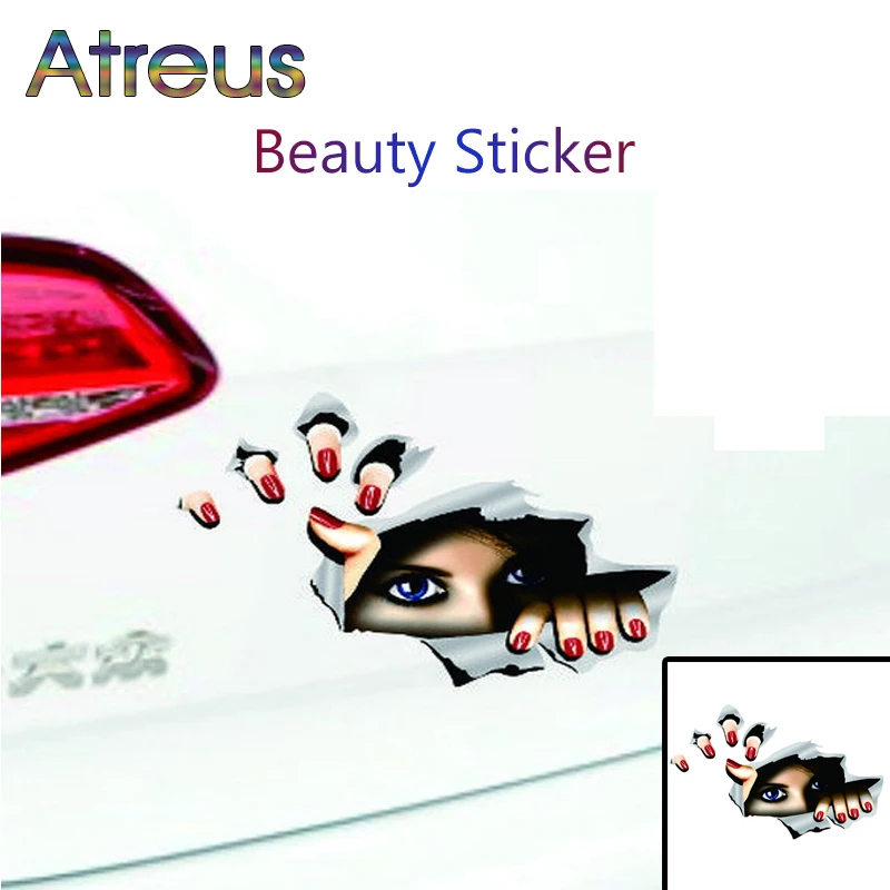 Автомобильный Стайлинг Atreus 3D наклейки для Citroen C3 C4 C5 Hyundai Solaris I30 VW Polo T5 Ford Fiesta Fusion