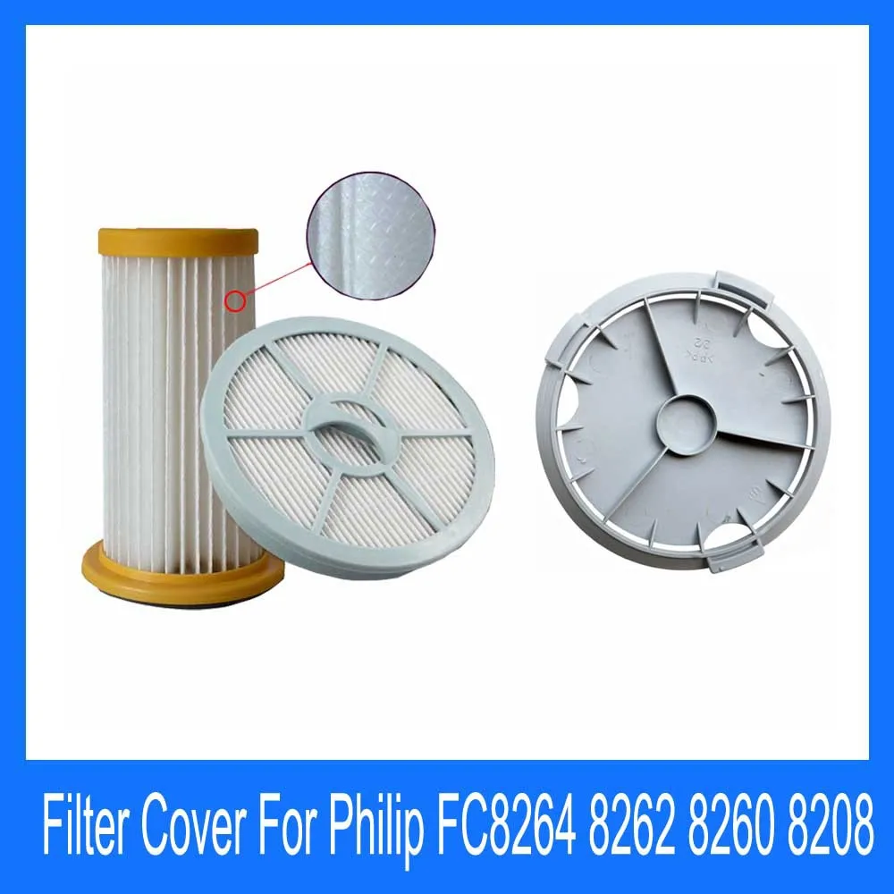 3 шт./компл. фильтр + HEPA крышка пылесос аксессуары-части для Philips FC8264 FC8262 FC8260 FC8208 FC8256