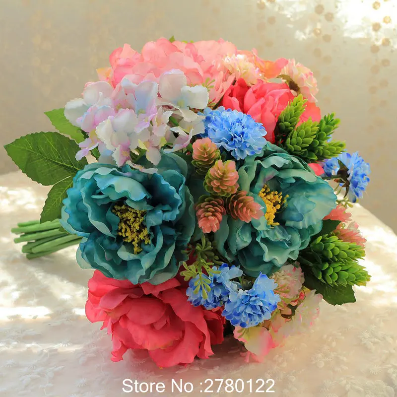 Свадебный букет на заказ Калла лилия свадебный красная роза Гортензия цветок