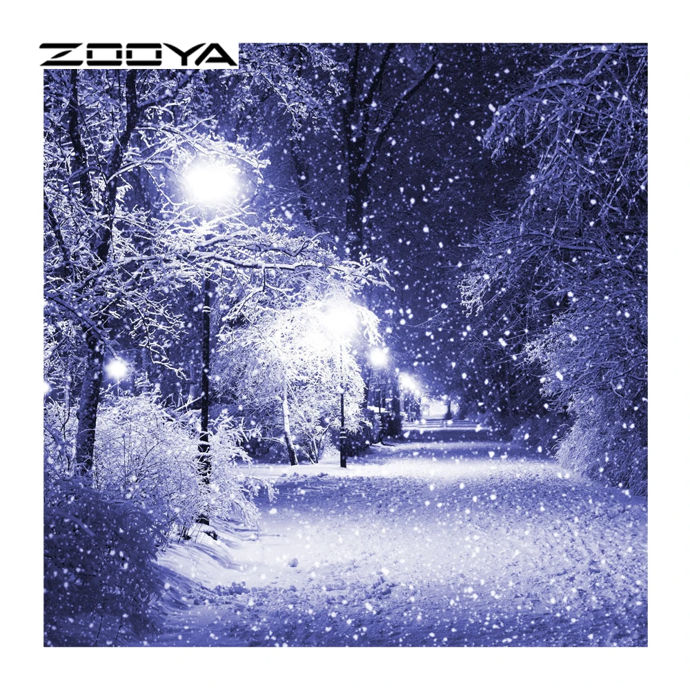 ZOOYA алмазная живопись Снежный уличный светильник Алмазная вышивка DIY Набор