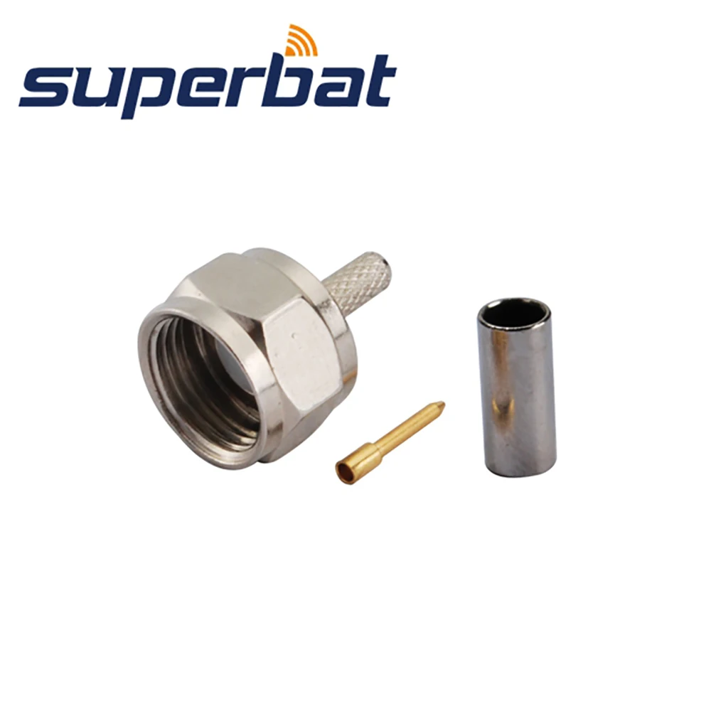Superbat F прямой штекер мужского типа обжимной для RG179 RG174 RG178 RG316 кабель RF
