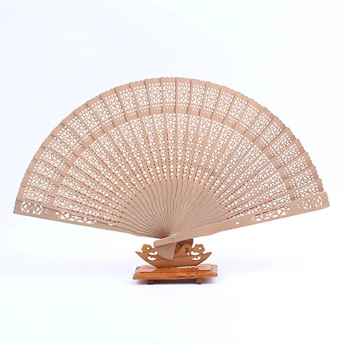 Винтажный полый резной деревянный цветок складной Ручной Веер Вечеринка