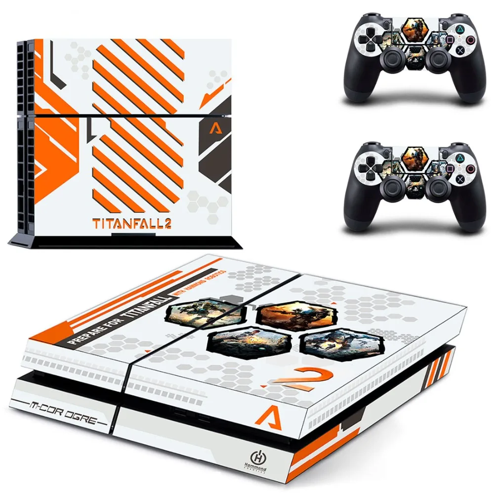 Игра Titanfall 2 наклейка для PS4 виниловая наклейка, стикер для консоли Playstation 4 и 2 контроллера наклейка для PS4 наклейка
