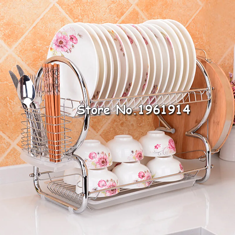 Набор посуды Двухуровневая Хромированная нержавеющая тарелка посуда столовые