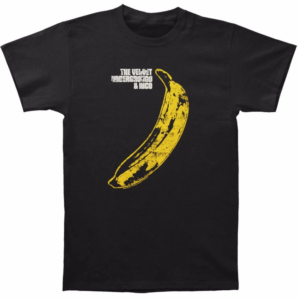 Футболка Оптовая Broadcloth Velvet Underground Для мужчин с проблемных банан Slim Fit Размеры S к 3XL