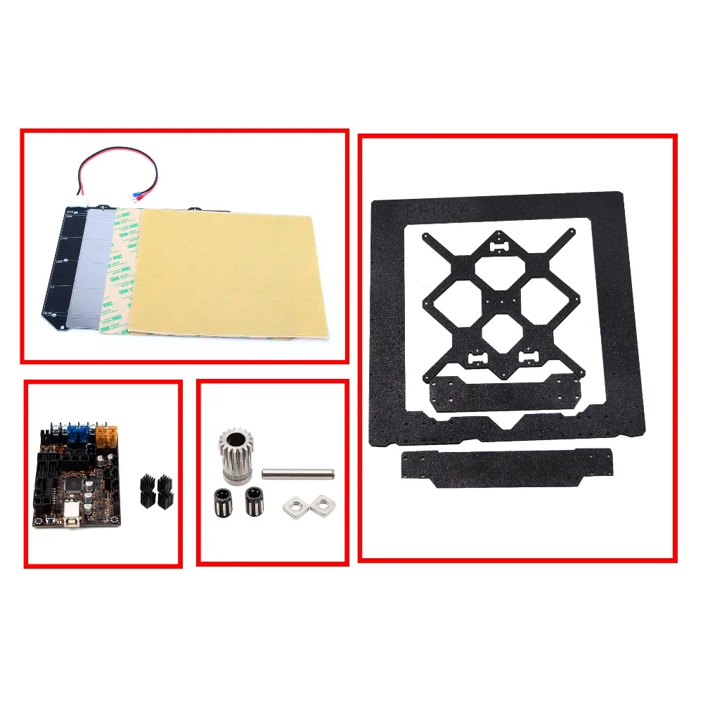 Клон Prusa i3 MK3 Магнитная Тепловая кровать MK52+ стальной лист+ 2X PEI+ EinsyRambo 1.1a доска+ клонированная Btech двойная передача+ рама из алюминиевого сплава