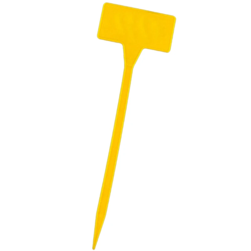 Yellow Садовые инструменты 50 шт. бонсай пластиковые этикетки для растений садовые этикетки Т-образные вывернутые садовые бирки Маркеры детские вывернутые - Цвет: Yellow
