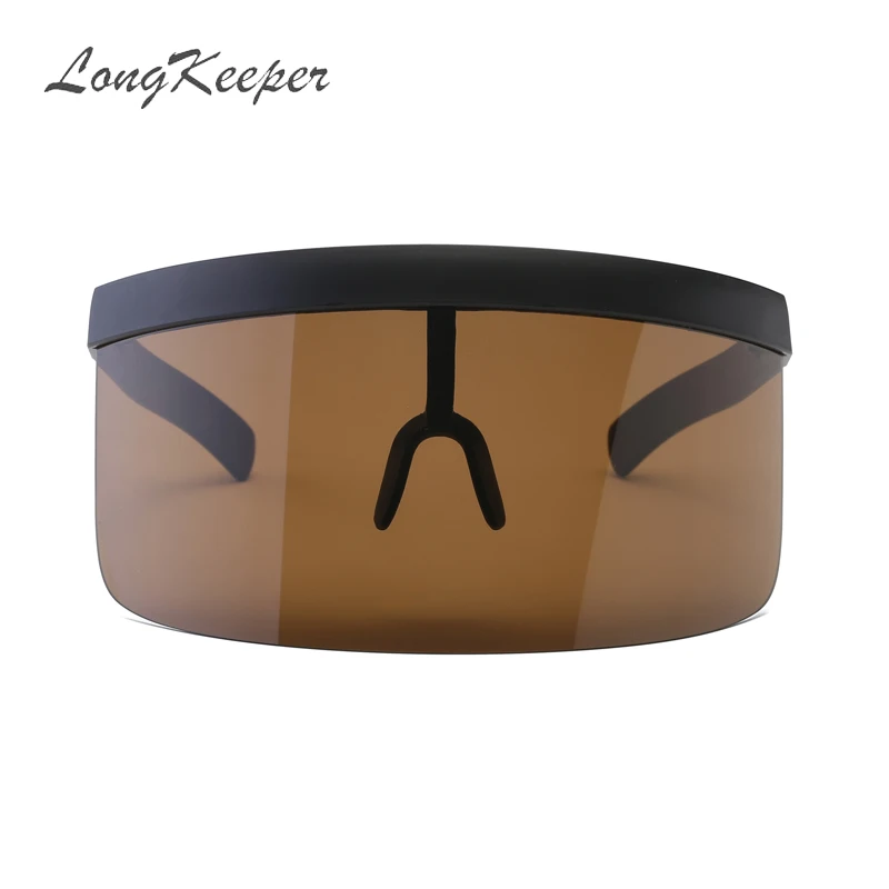 Longkeperer, женские солнцезащитные очки с большим козырьком, мужские, UV400, плоский верх, одноцветные линзы, большой козырек, очки, Gafes 8025