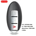 Keyecu дистанционный брелок 2 кнопки 315 МГц для Nissan Cube Juke Leaf Quest 2015 2016 2017 FCC: CWTWB1U808
