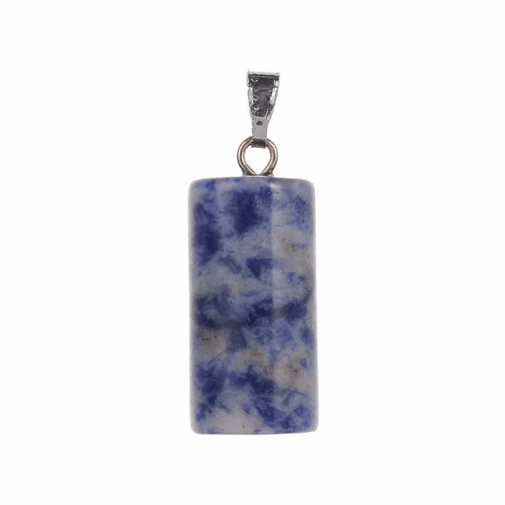 Natural Cylinder shape Pendant Chakra Quartz Gem Stone pendulum DIY Necklace Charm Healing Reiki Beads For Women Jewelry | Украшения и