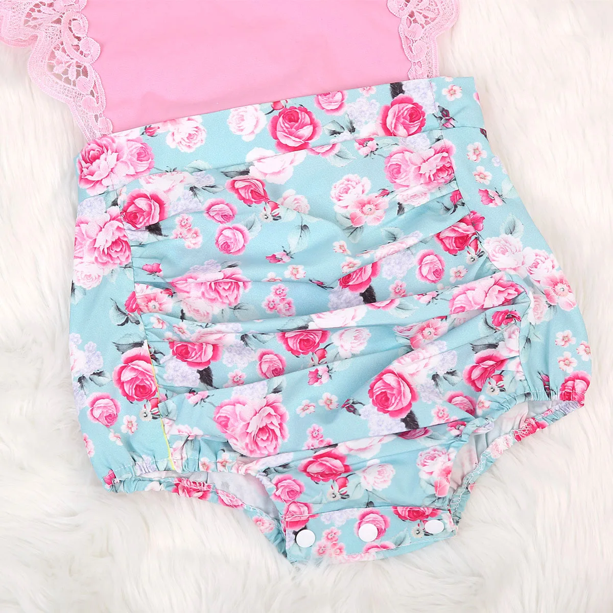 Детский кружевной комбинезон принцессы с цветочным принтом|princess romper|romper lacerompers