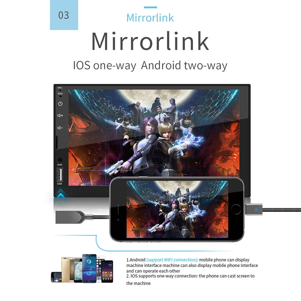 Радио Andriod Wifi MP5 автомобильное радио Поддержка записи вождения Bluetooth громкой связи AM/FM обратное изображение авто радио Iphone ссылка 2 Din gps