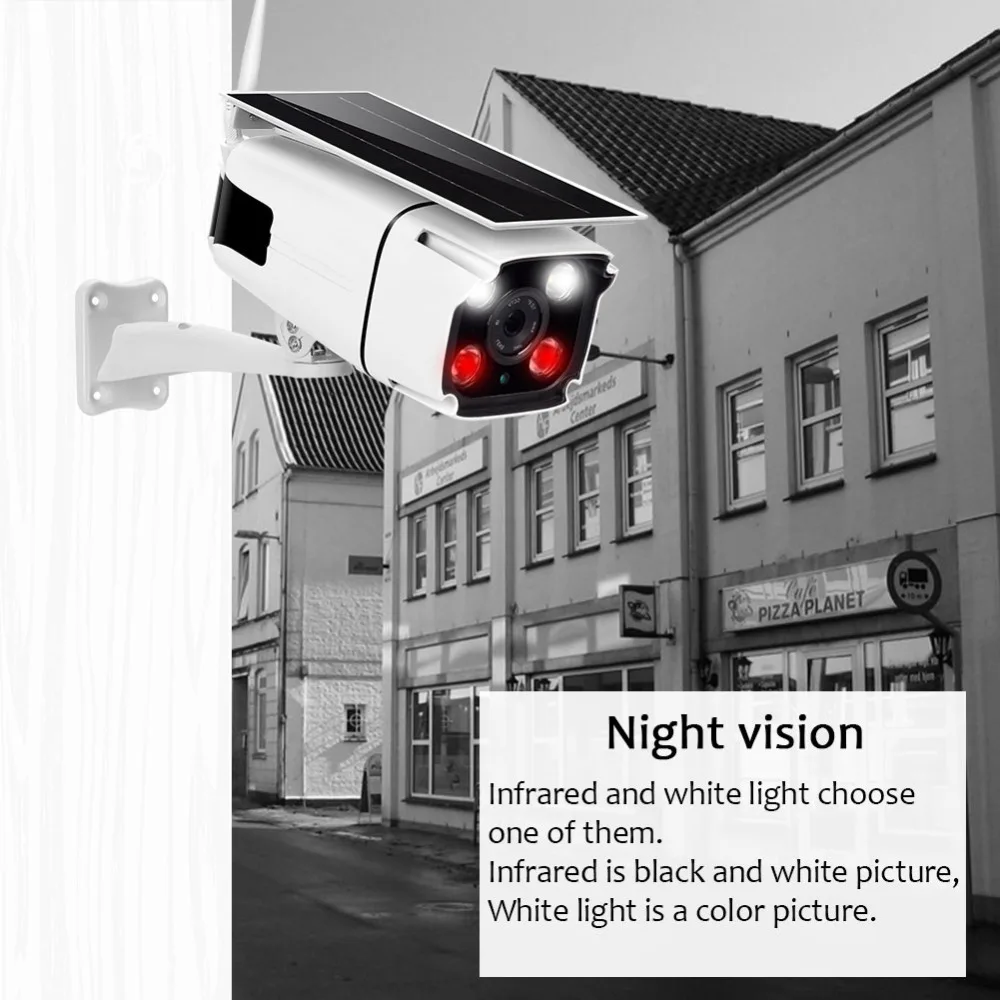 1080P ip камера на солнечной батарейке 2 мегапиксельная беспроводная Wi Fi