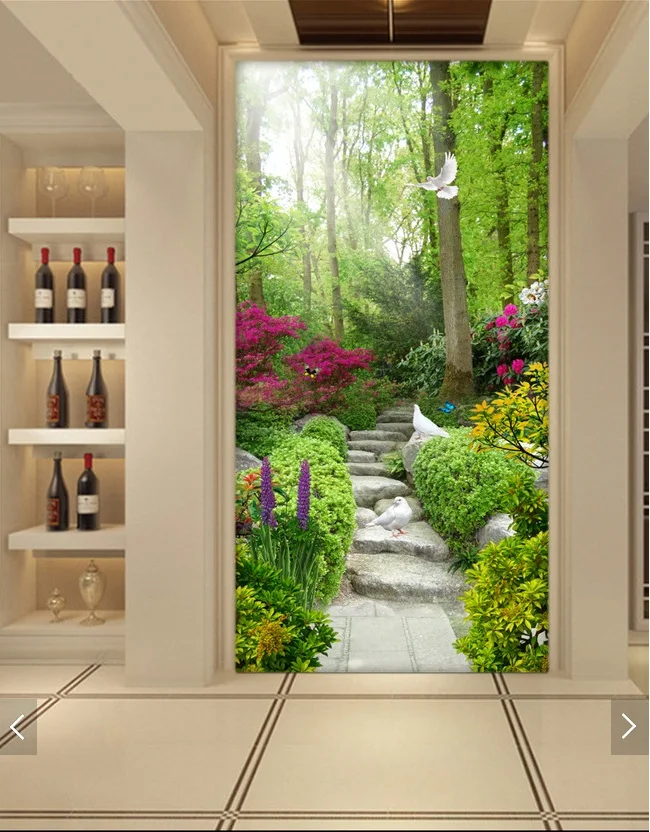 Настенные 3D обои для комнат красивые живописи с изображением натуральных шагов