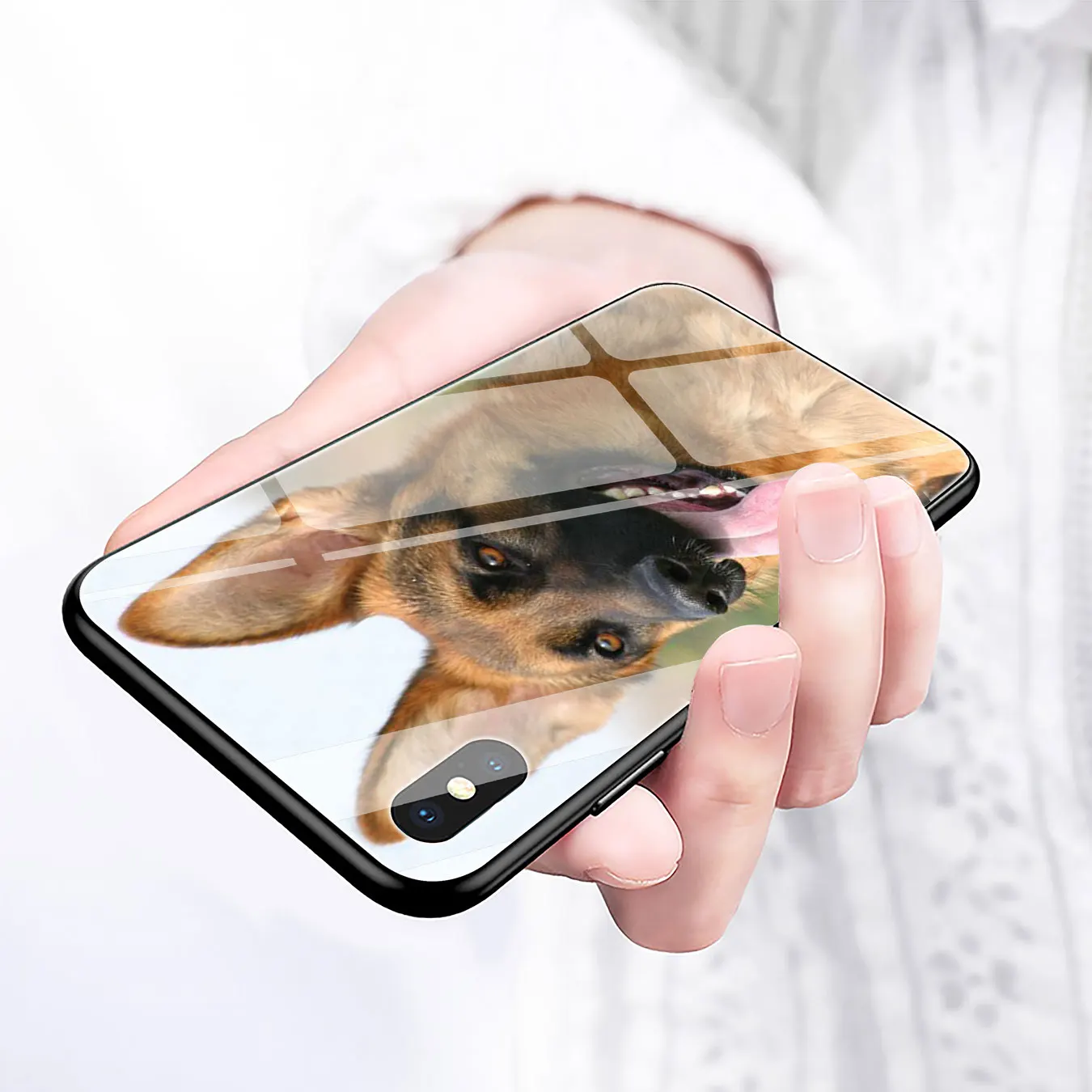 Lavaza german shepherd dog Tempered Glass Phone Cover Case for Apple iPhone XR X XS Max 6 6S 7 8 Plus 5 5S SE 10 Cases 8Plus | Мобильные