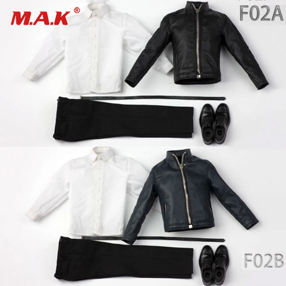 Экшн фигурка комплект одежды 1/6 F02B F02A Мужская мотоциклетная куртка костюм для 12