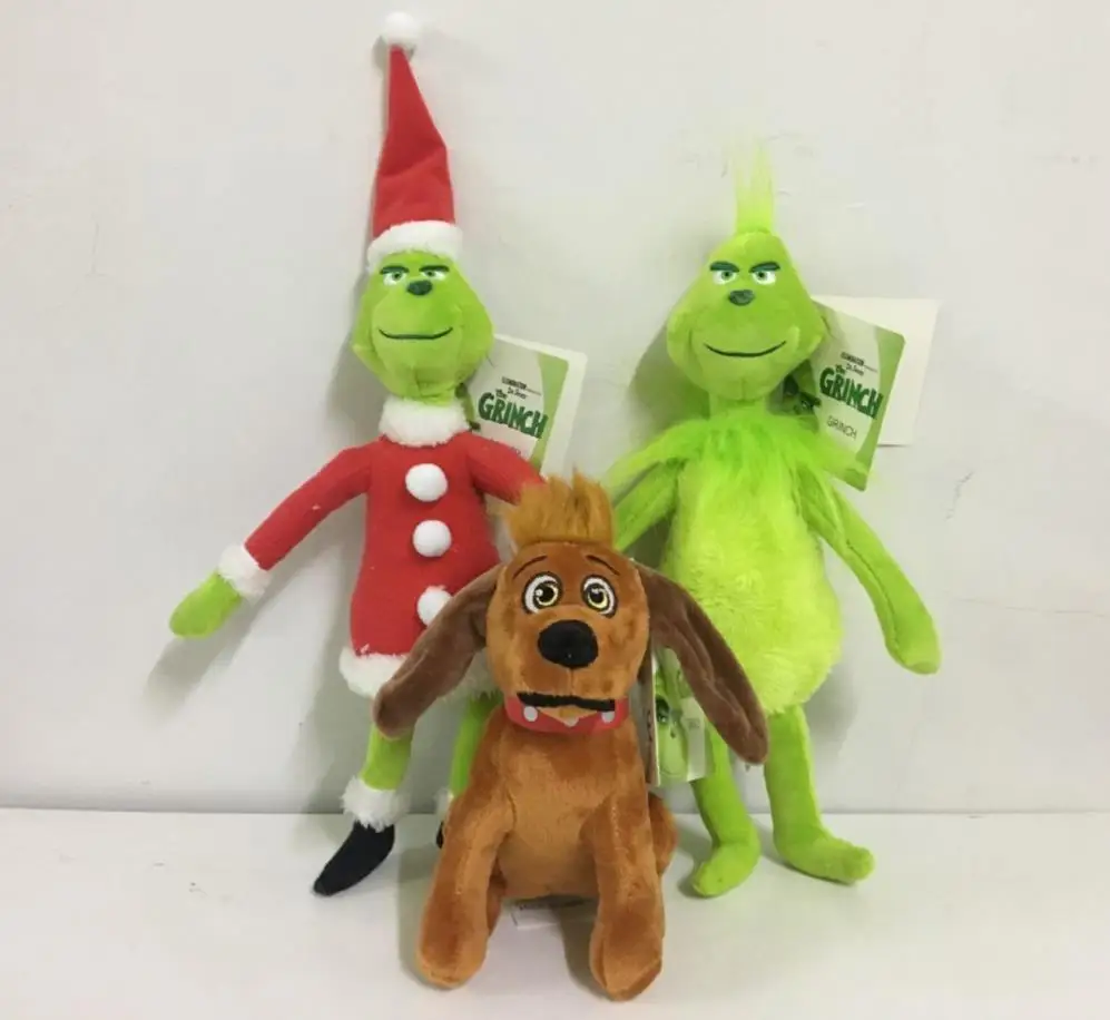 3 стиля/лот фильм Grinch Who украли рождественские персонажи фильма зеленый Grinch костюм Санты Grinch сцены коллекционные любимые игрушки