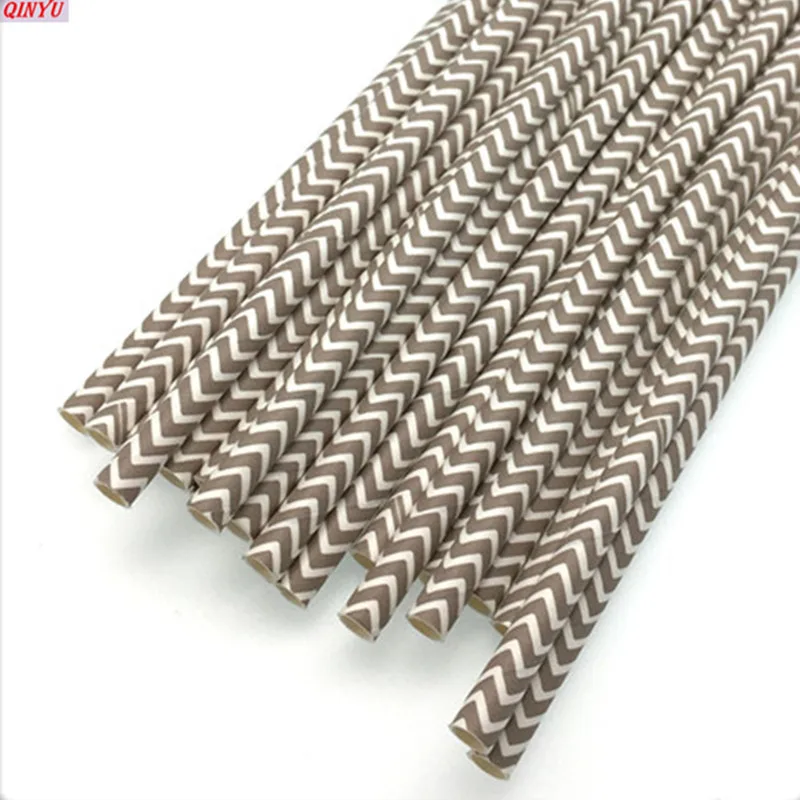 25 шт. Классические Полосатые Соломенные украшения для вечеринки|Одноразовая