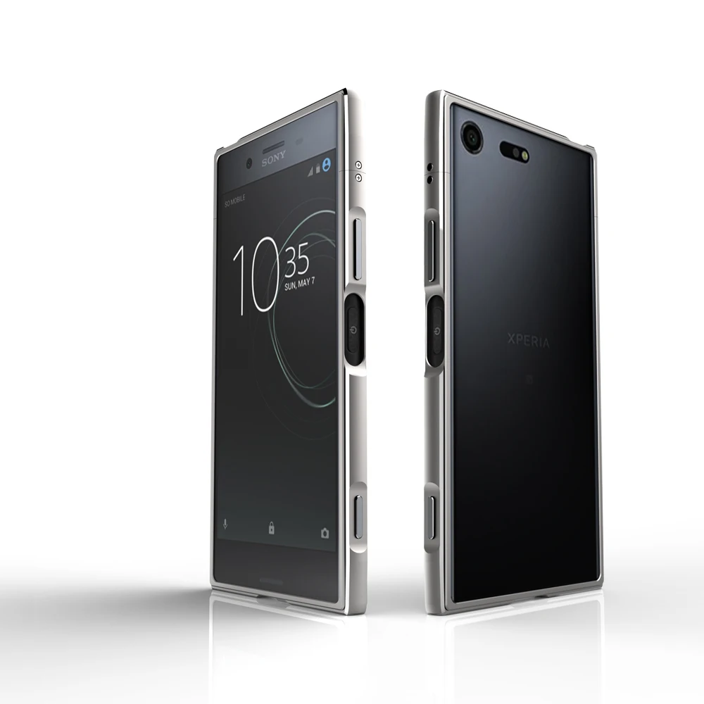 Серебристый Роскошный чехол CELFONE Metel для sony Xperia XZ Premium Bumper E5563, оригинальная алюминиевая металлическая рамка для sony XZ Premium XZP 5,5, чехол - Цвет: Серебристый