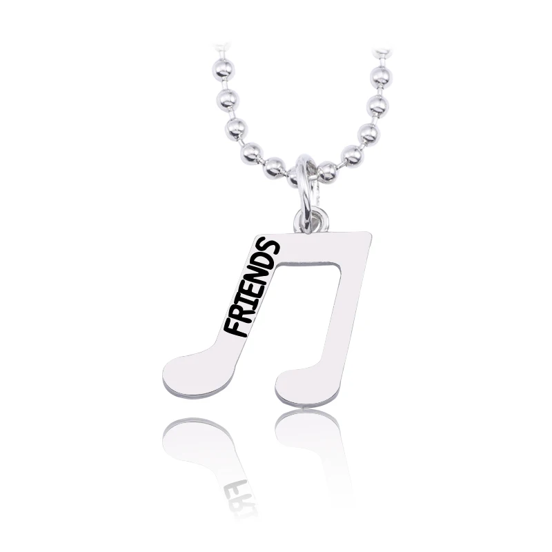 2 шт./компл. Очаровательная подвеска в виде музыкальной ноты с надписью ожерелье