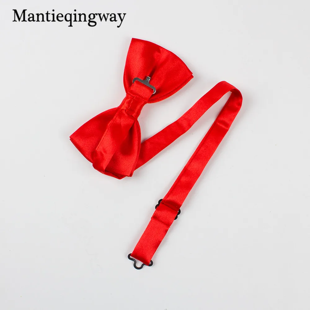 Mantieqingway мужские подтяжки для свадьбы Регулируемый галстук-бабочка подтяжки наборы сплошной цвет бандаж y-ремень