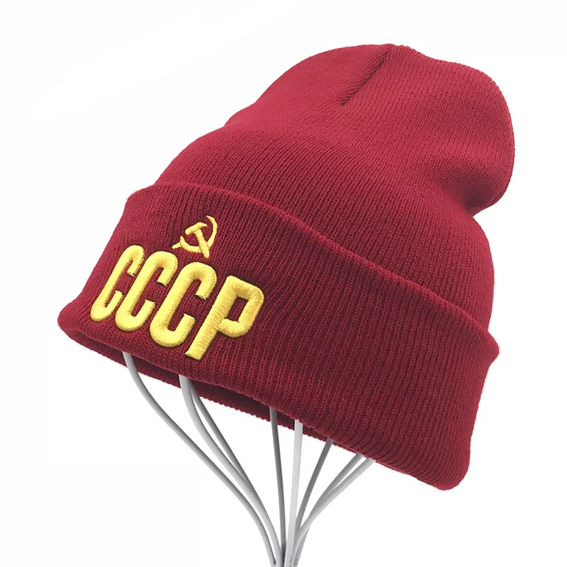 Шапка-бини в русском стиле CCCP шапки 3D стиль для мужчин и женщин Зимние очень