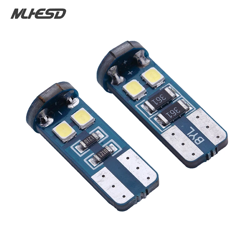 100 шт. супер яркий T10 W5W светодио дный лампы 194 168 2835 6SMD Canbus Нет Ошибка 12 В Авто