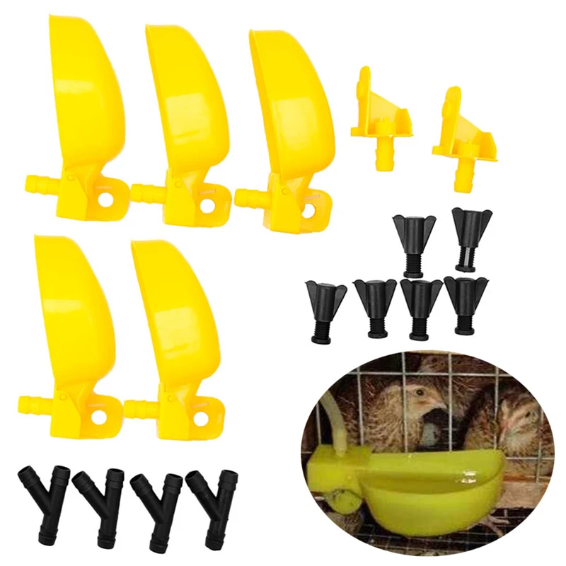 Хороший 1 шт. маленькая желтая птица перепелиная голубь Питьевая чашка питьевые