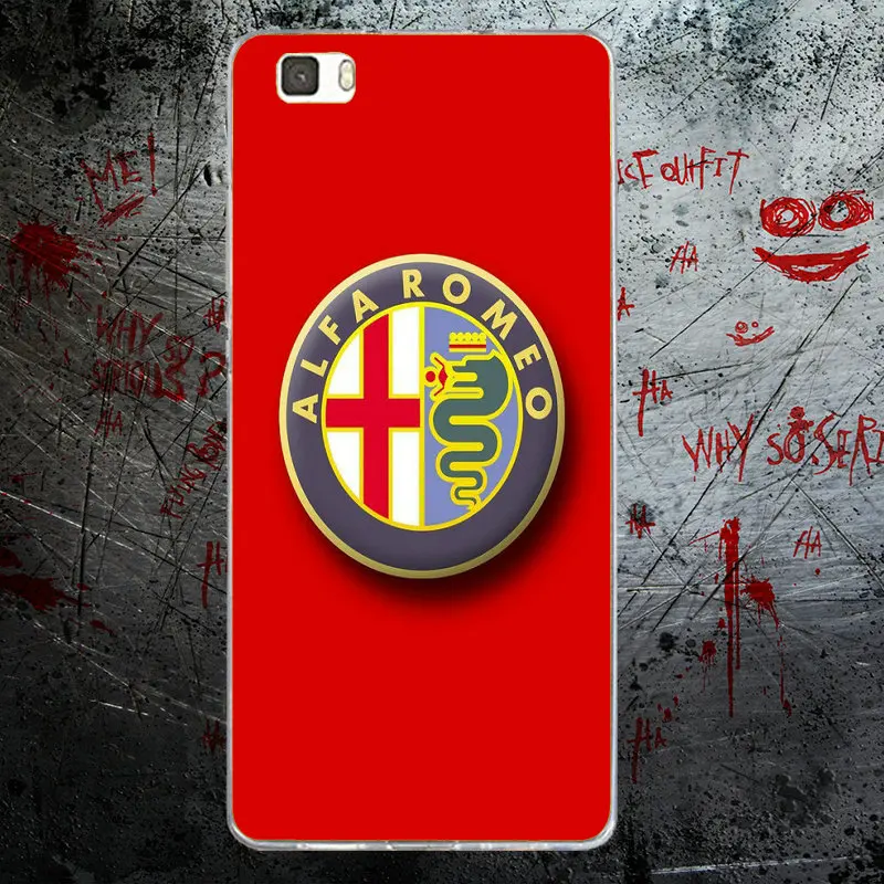 Silicone for Huawei P8 P9 P10 P20 Mate 10 Pro Y5 Y6 II Y7 Honor 6X 7X 9 Lite Soft TPU Phone Cases Hot Super Car Alfa Romeo Logo | Мобильные