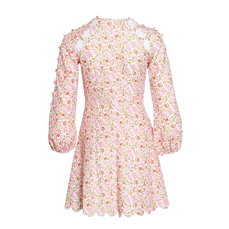 SISPELL летние винтажные платья с принтом для женщин круглый вырез фонарь длинный