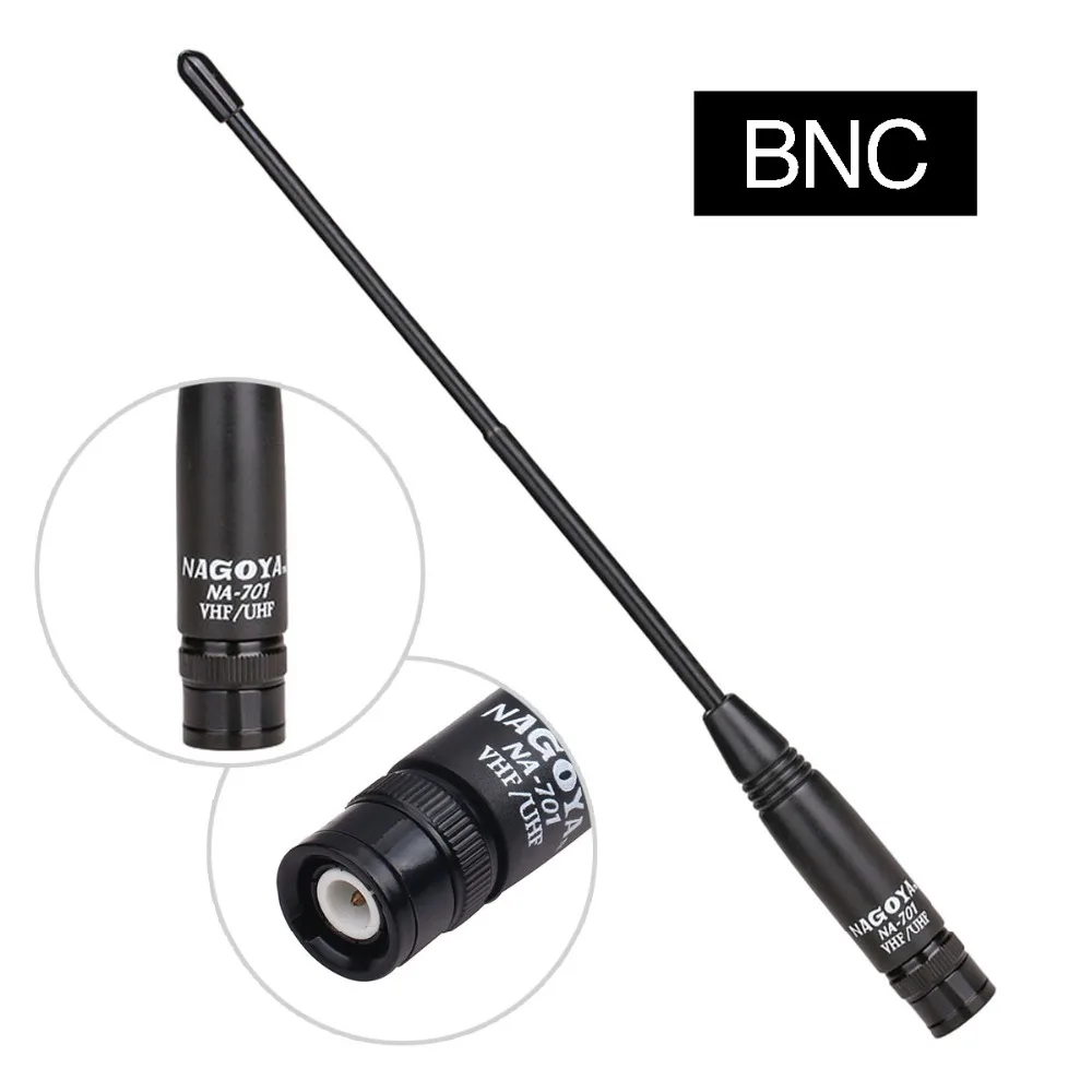 Антенна Nagoya NA 701 BNC Dual Band 144/430 МГц гибкий мягкий ручной антенна для Icom TYT Wouxun иди и