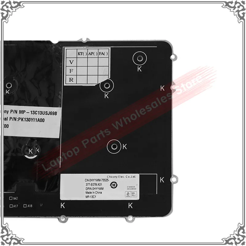 Оригинальная Черная американская клавиатура для DELL Precision M3800 XPS 15-9530 9530 клавиатура на замену с подсветкой