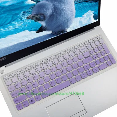 Gradual purple Силиконовый защитный чехол для клавиатуры 15,6 дюймов для lenovo Ideapad 300 17 300-17 700 700-15 700-17 500S-15 Idea pad 700-15ISK - Цвет: Gradual purple