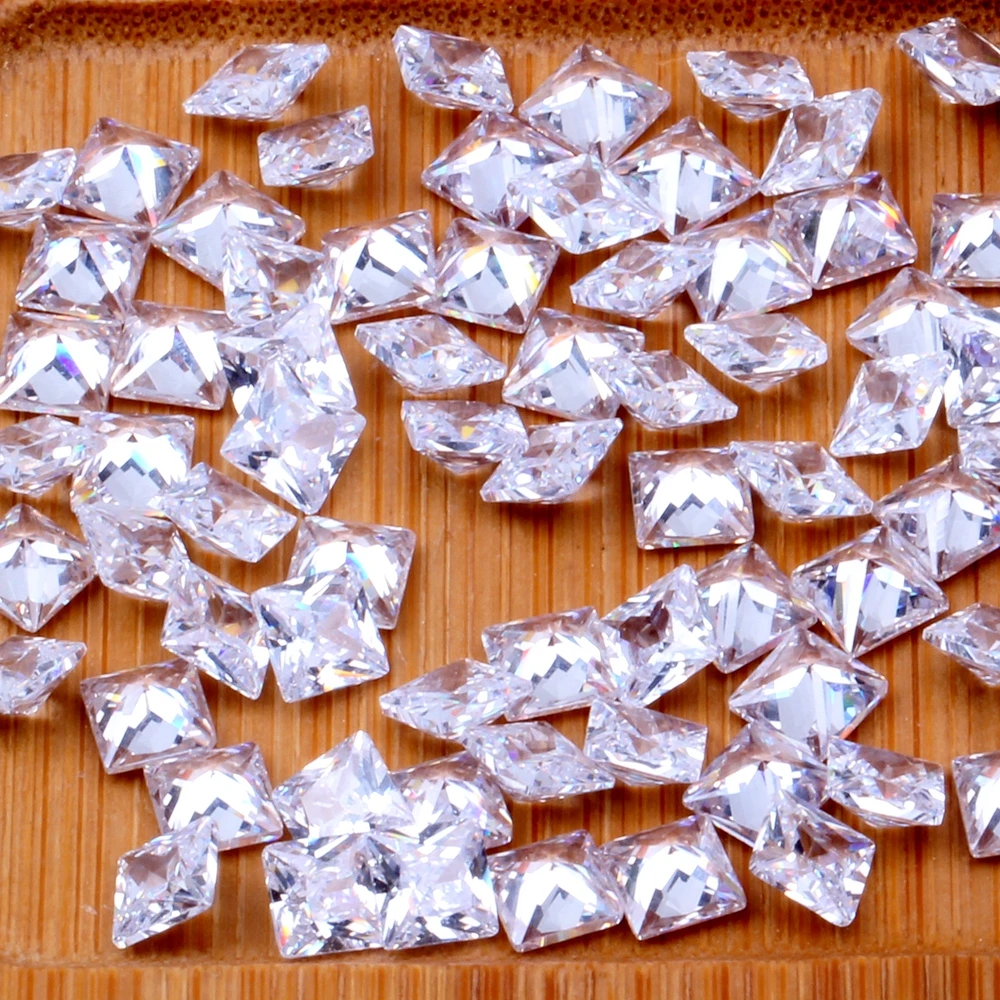 Квадратная форма много размеров прозрачный кубический цирконий камень машина