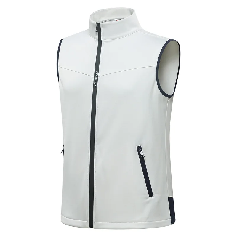 

Men Winter Sleeveless Vest Jackets Windproof Zipper Waistcoat Windbreaker Keep Warm Sports Golf Clothing D0654