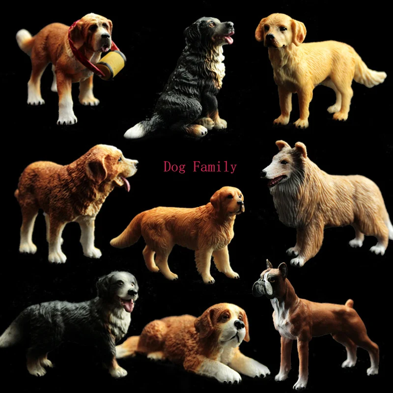DDWE Golden/Saint/Boxer/Collie/Bernese Mountain Dog семейное моделирование модель животного игрушка