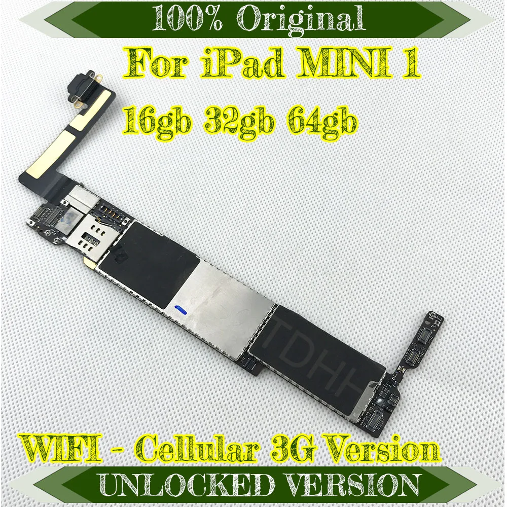 A1432 wifiVersion A1454 or A1455 Original unlock icloud for Ipad MINI 1 Motherboard for Ipad MINI 1 Logic boards with IOS System